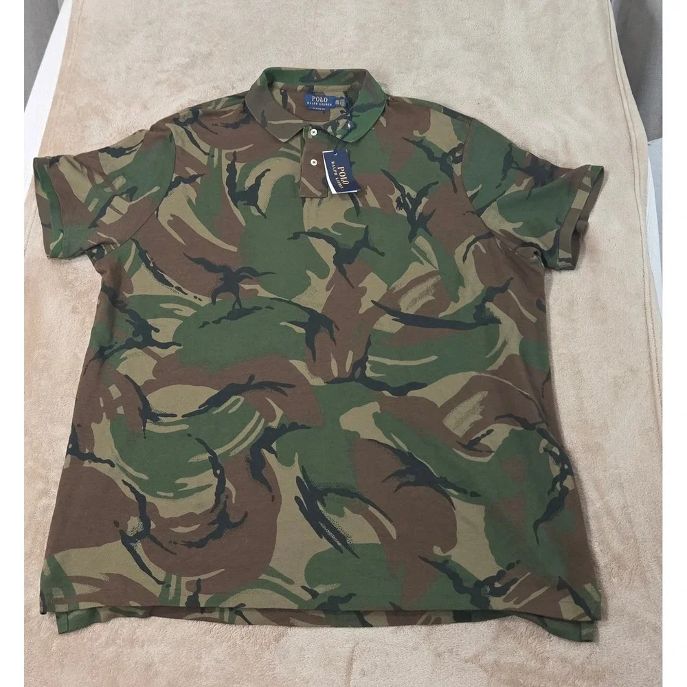 Polo Ralph Lauren Mens 2XL camo Mesh Classic Fit Short Sleeve NEW MSRP $98.50